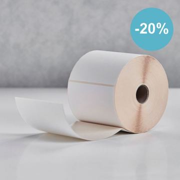 Billede af Forsendelsesetikket 100×150 mm , Hvid termo